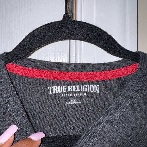True Religion Black and Red Logo Tee - Picture 2 of 3